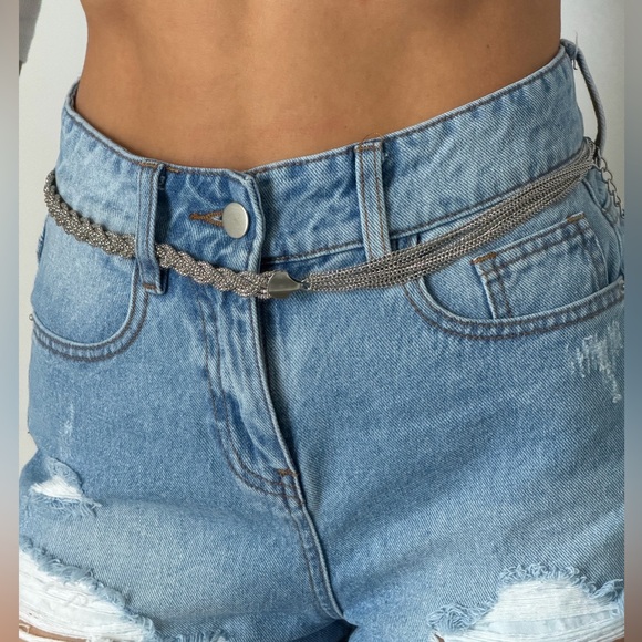 Braided Silver Belt - Picture 4 of 10